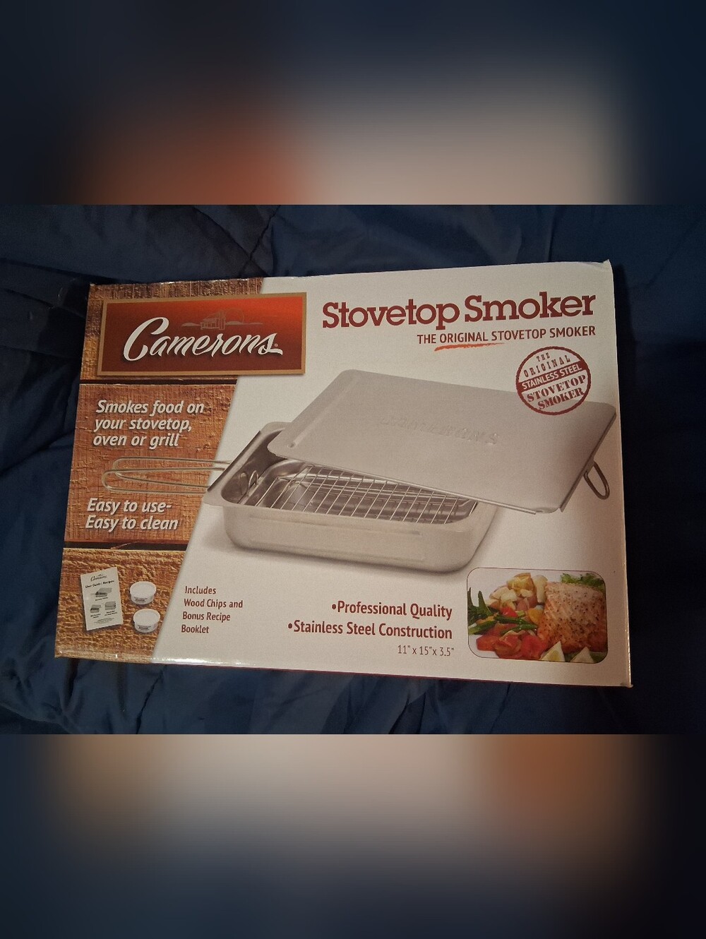 Stainless Steel Stovetop Smoker - Silver